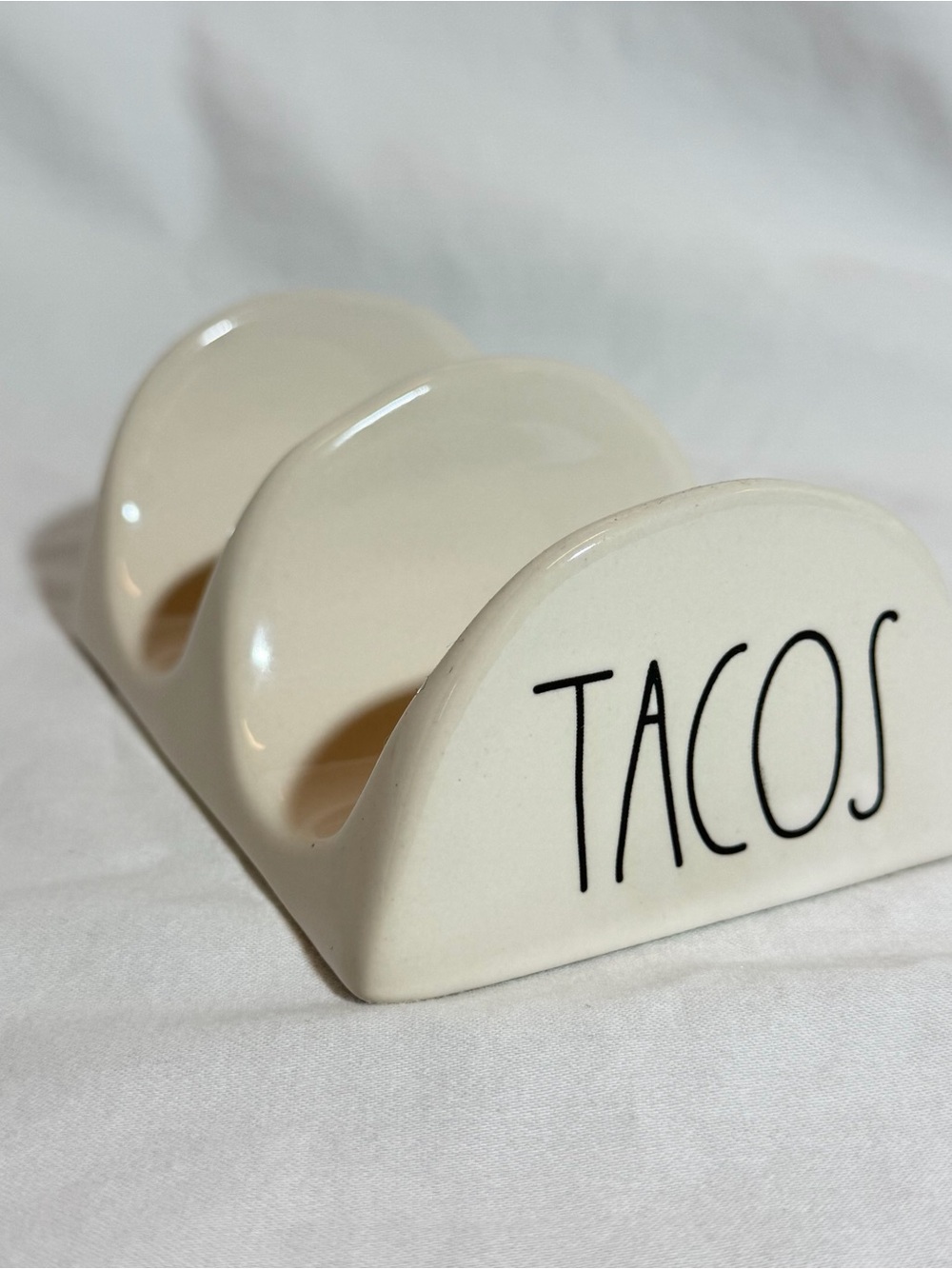 Rae Dunn Artisan Collection By Magenta White Ceramic Taco Holder